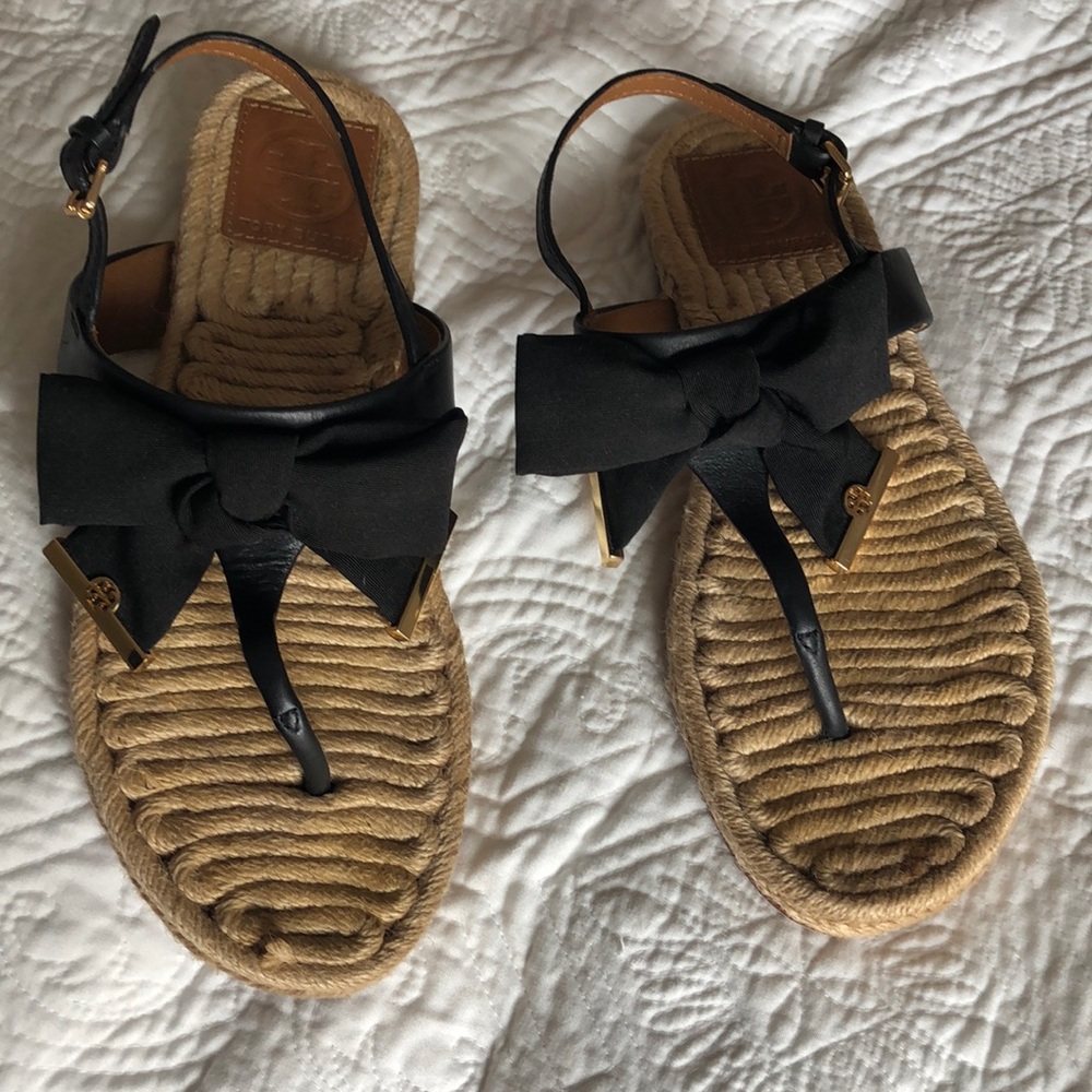 Tory Burch sz 8.5 bow flat espadrille Penny